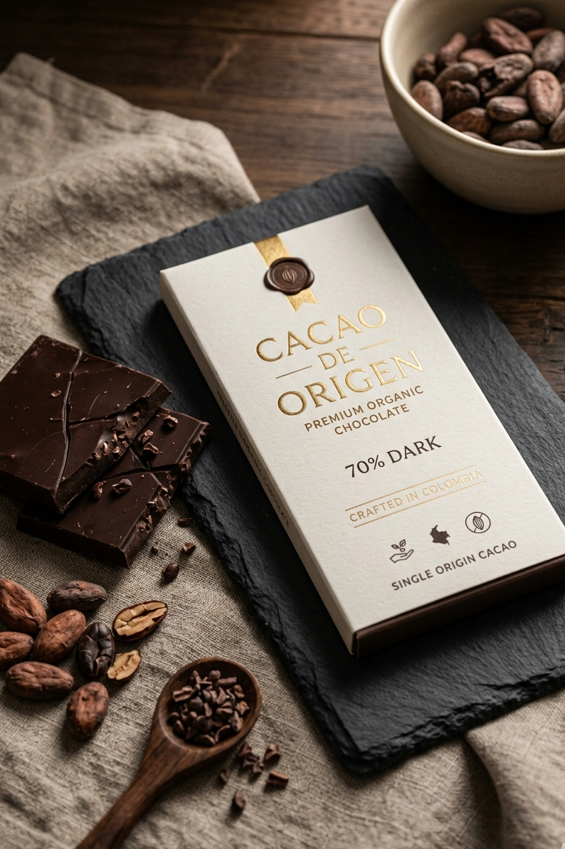 Barra de chocolate artesanal